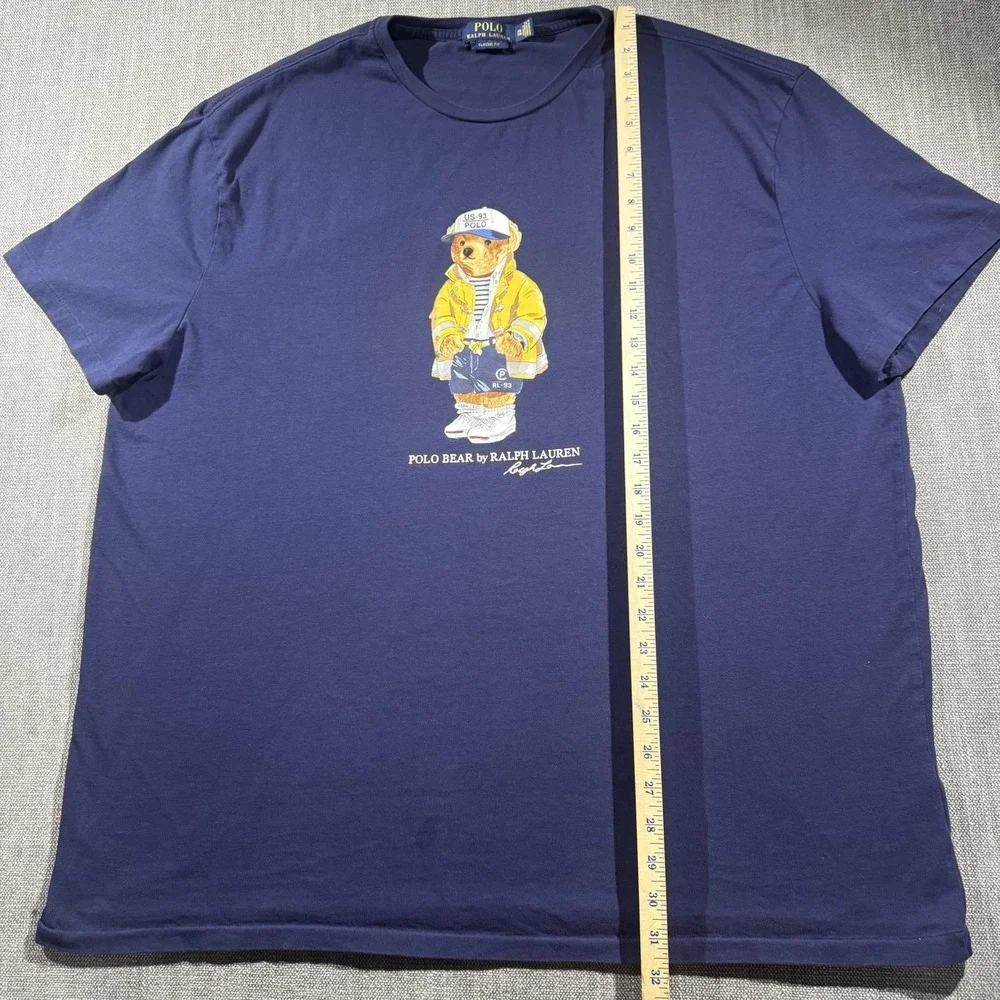 Polo Ralph Lauren Shirt Mens 2XL Blue Polo Bear Graphic Tee Streetwear